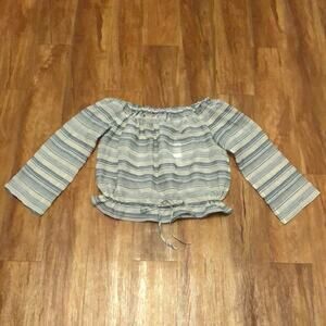 Theory Striped Blouse Size Medium